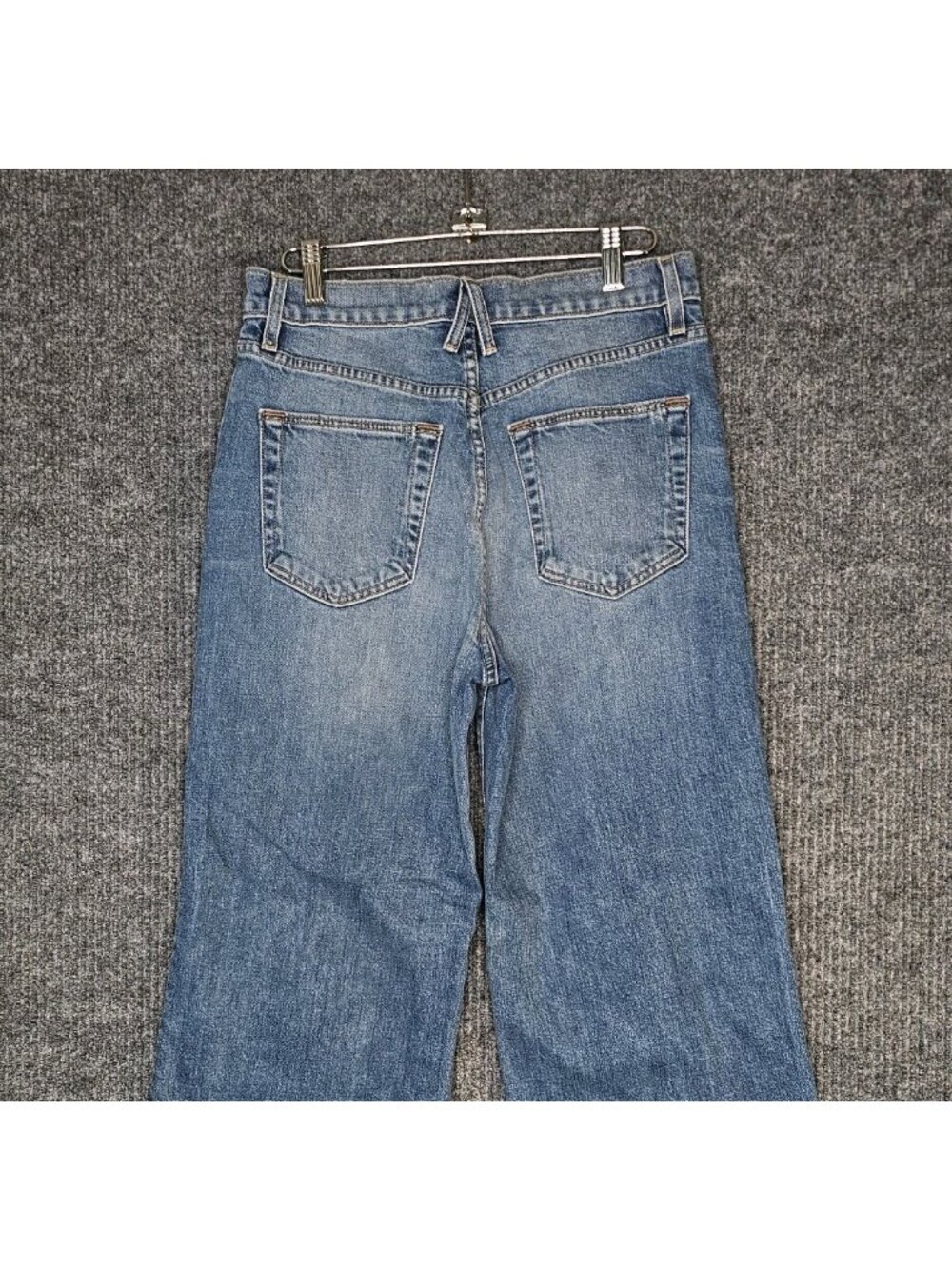 SLVRLAKE 28 Grace Crop Wide Leg Raw Hem Jeans in Blue bird 28 x 26 - Picture 5 of 8